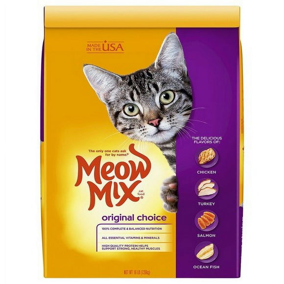 Meow Mix Original Choice Dry Cat Food, 16 Pound Bag (Pack of 12)