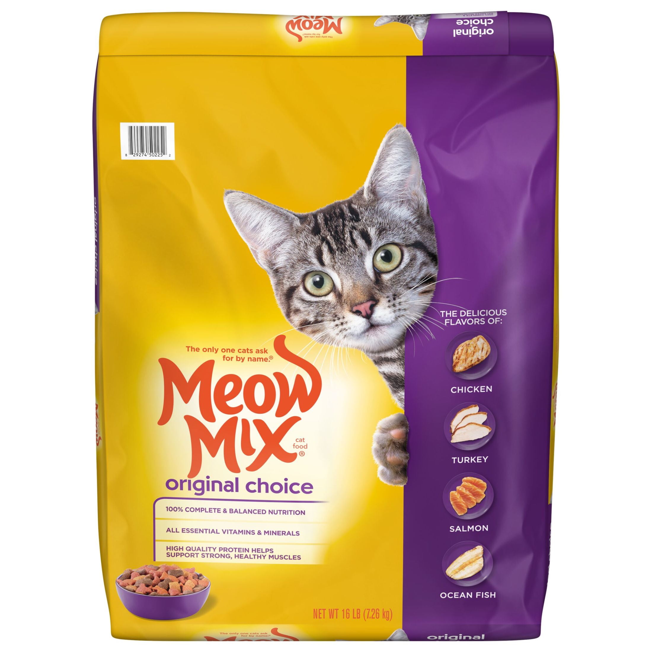 Meow Mix Original Choice 30lb Dry Cat Food Premium Protein Essential Fatty Acids 100 Balanced Nutrition Walmart