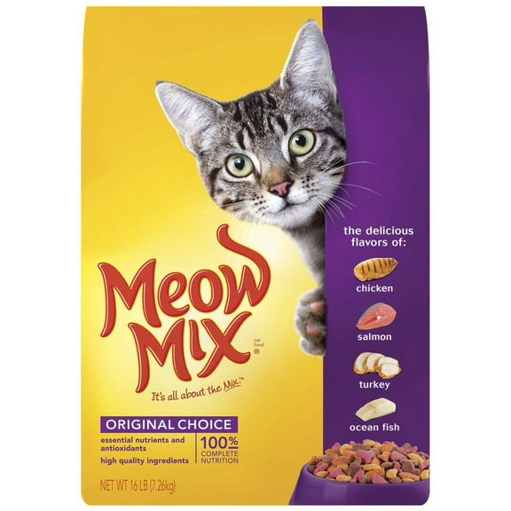 Meow Mix Original Choice Dry Cat Food, 17.6-Pound Bag