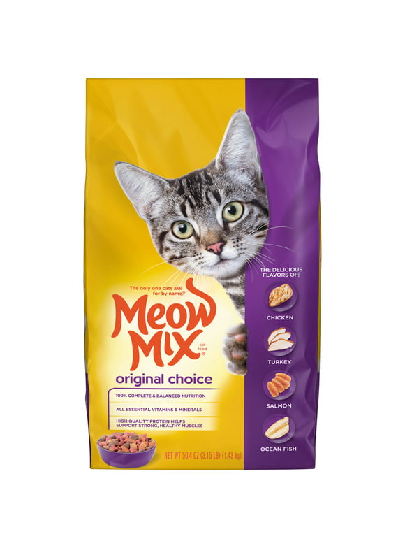 Meow Mix Original Choice Dry Cat Food, 3.15-Pound Bag