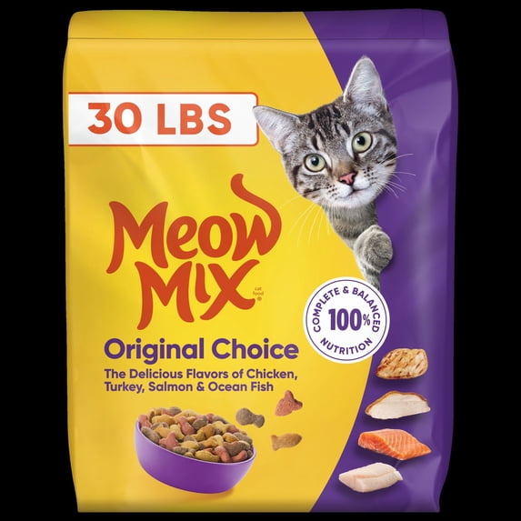Meow Mix Original Choice Dry Cat Food, 30 lb. Bag