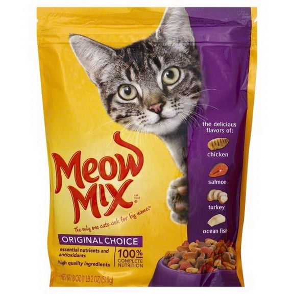 Meow Mix Original Dry Cat Food, 18-Ounce