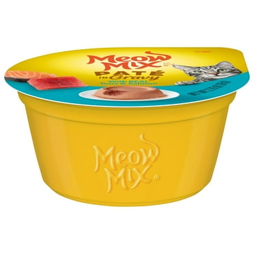 Meow Mix Pate in Gravy With Real Tuna & Salmon, Wet Cat Food, 2.75 oz Cup