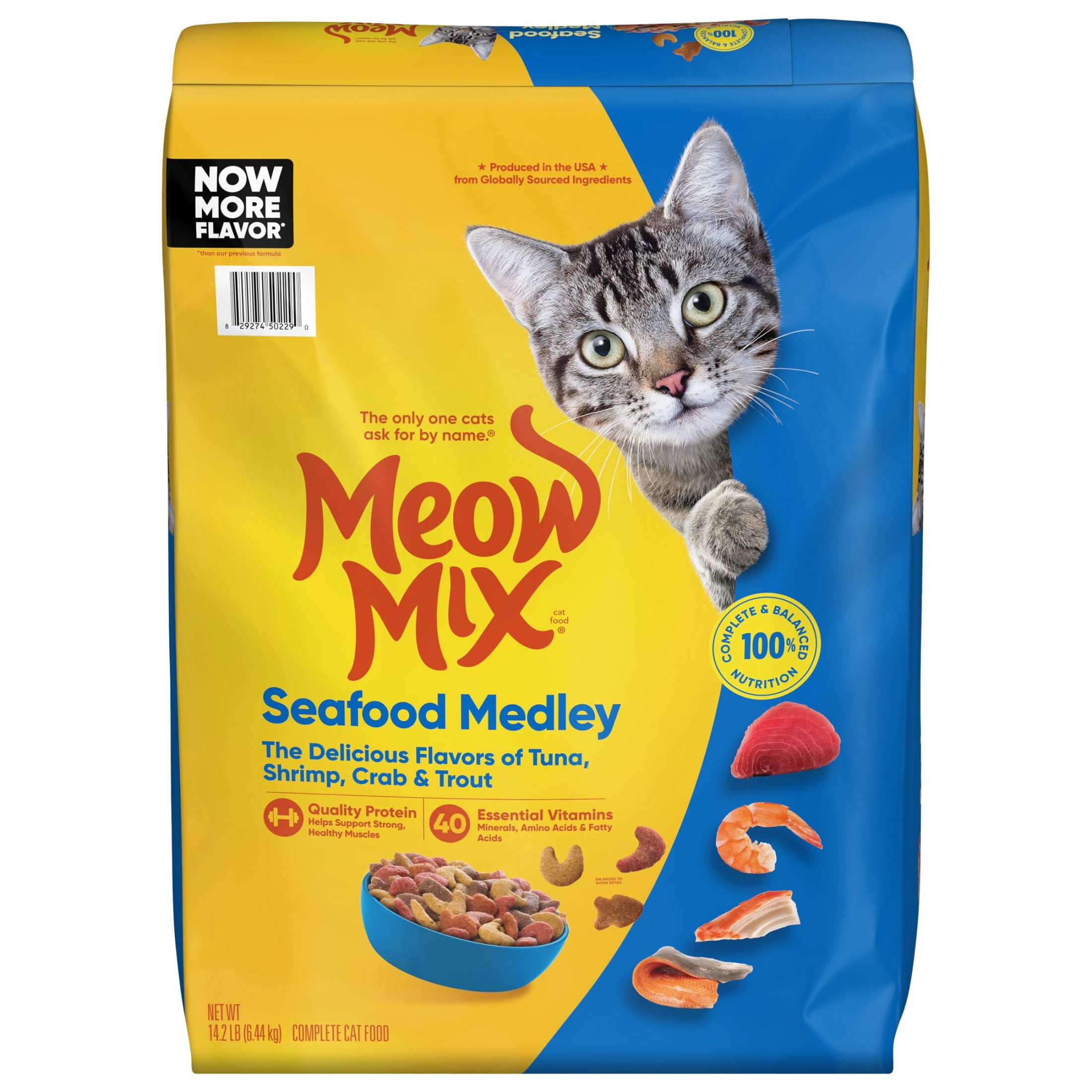 Meow Mix Indoor Health Dry Cat Food 14.2 Pound Bag Walmart