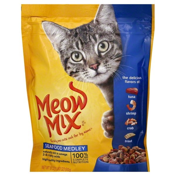 Meow Mix Seafood Medley Dry Cat Food, 18 oz