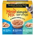 thumbnail image 1 of Meow Mix Simple Servings Seafood Variety Pack Wet Cat Food, 12 Single Serve Cups (Packaging May Vary), 1 of 11