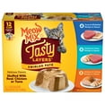 thumbnail image 1 of Meow Mix Tasty Layers Swirled Pate Wet Cat Food Variety Pack, 12 cups, 2.75 oz Each, 1 of 11