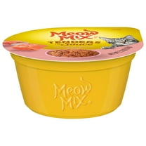 Meow Mix Tenders in Sauce with REAL Salmon & Crab, Wet Cat Food, 2.75 oz Cup