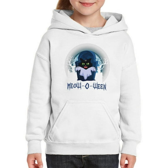 Meow-O-Ween Hoodie Juniors -Image by Shutterstock, Large