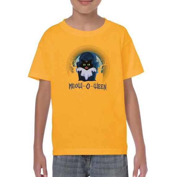 Meow-O-Ween T-Shirt Juniors -Image by Shutterstock, Small