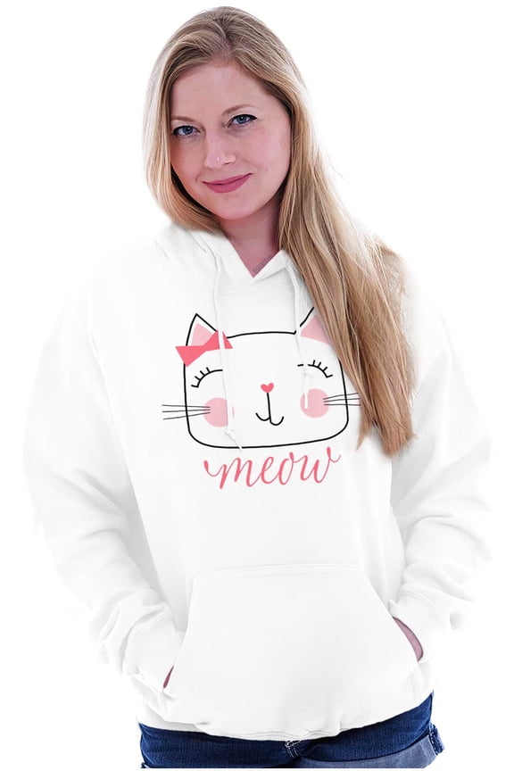 Meow Sweet Kitty Cat Lady Cute Hoodie Sweatshirt Women Brisco Brands X