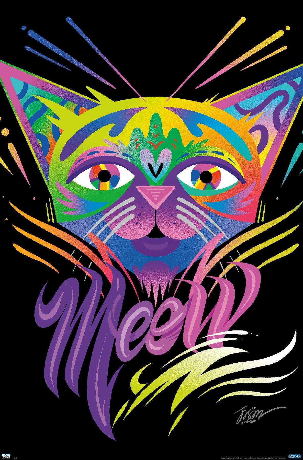 Meow Wall Poster, 14.725" x 22.375"