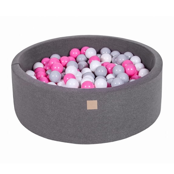 MeowBaby Large Round 35 x 11.5 In Baby Foam Ball Pit w/ 200 2.75 Inch Balls