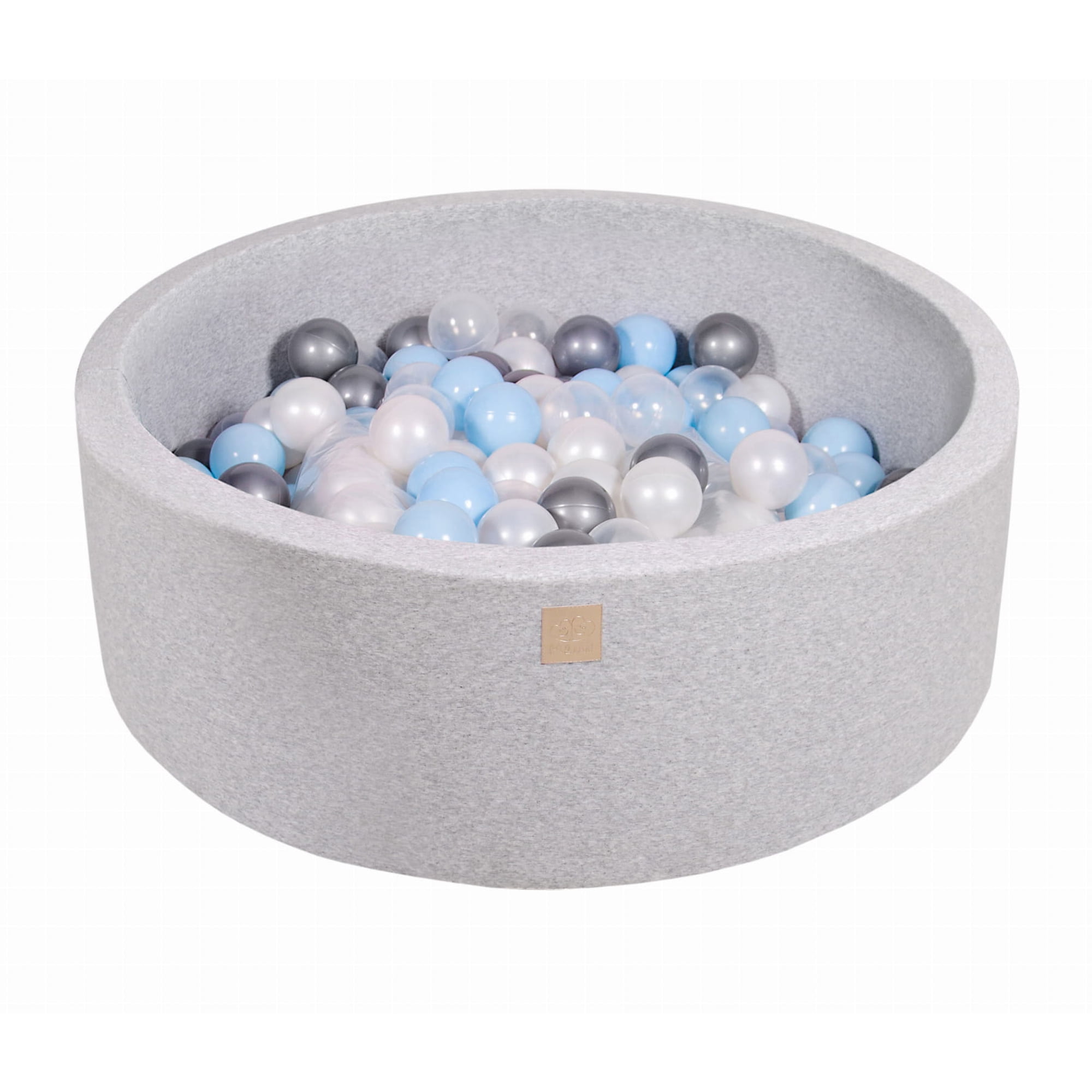 MeowBaby Round 35 x 11.5" Foam Ball Pit w/ 200 Balls, Blue/Transparent
