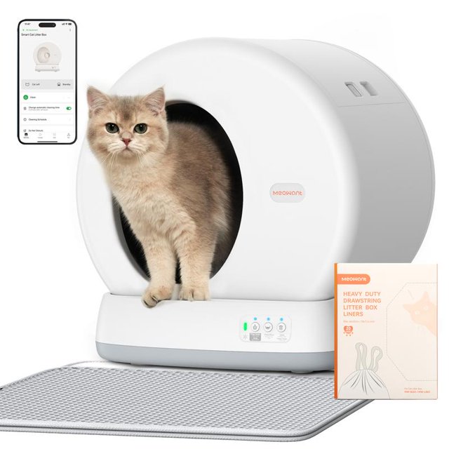 Meowant Self Cleaning Cat Litter Box, Scooping Free and Automatic for