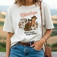 thumbnail image 1 of Meowboys T-Shirt – Cowboy Cat Graphic Tee, Western Style “Meowboys” Cat Lovers Tee, 1 of 5