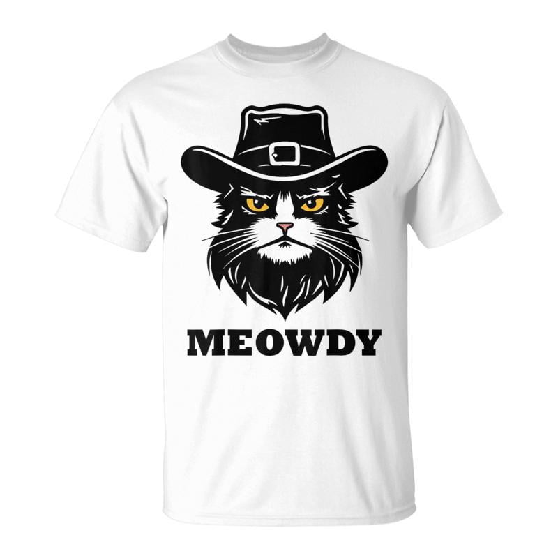 Meowdy Meme Mashup Cat Meow Howdy Graphic Cat - Walmart.com