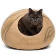 thumbnail image 1 of Meowfia Cat Cave for Large Cats, Beige, 1 of 7