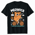 thumbnail image 1 of Meowica Funny Cat Graphic Tee USA Independence Day T-Shirt, 1 of 5