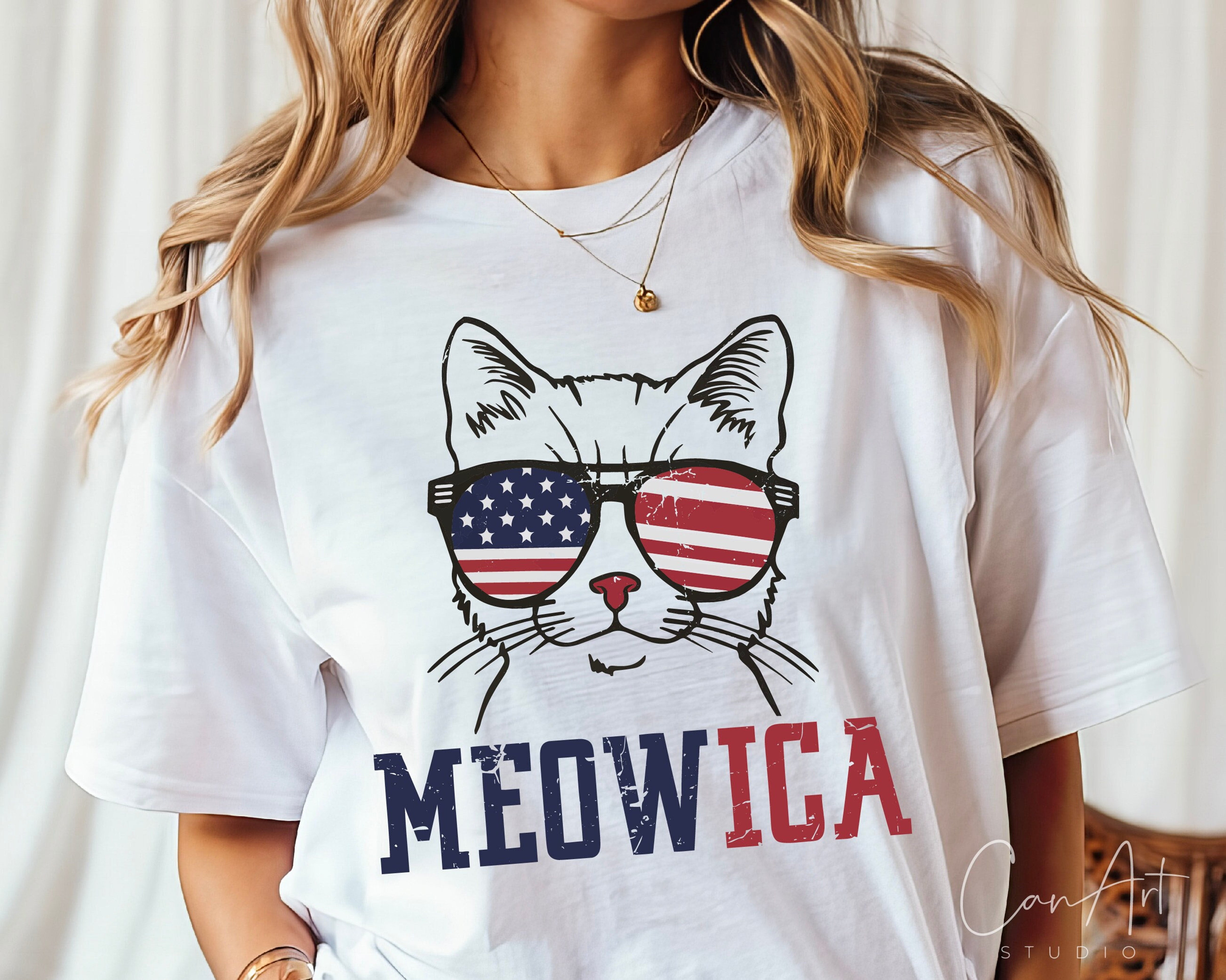 walmart fourth of july cat shirt