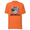 thumbnail image 1 of Meowica Shirt, Unisex, Meowica 4th of July Shirt, Ameowica Shirt, Funny Patriotic Cat Shirt, Cat American Flag, Meowica Cat Sunglasses (Orange, XL), 1 of 1