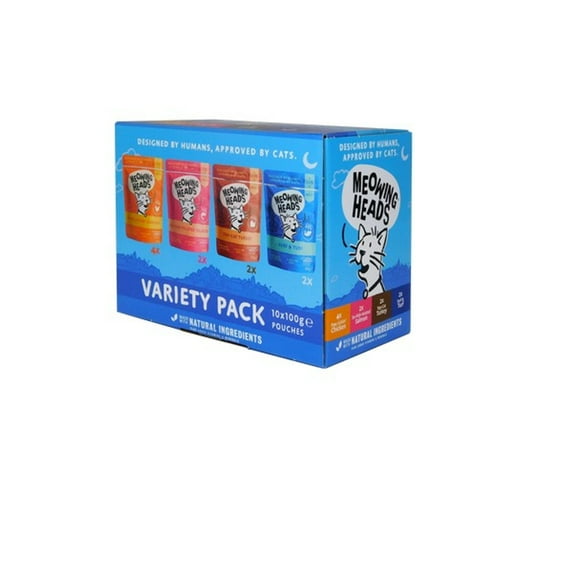 Meowing Heads Variety Pack Cat Food 10 x 100g