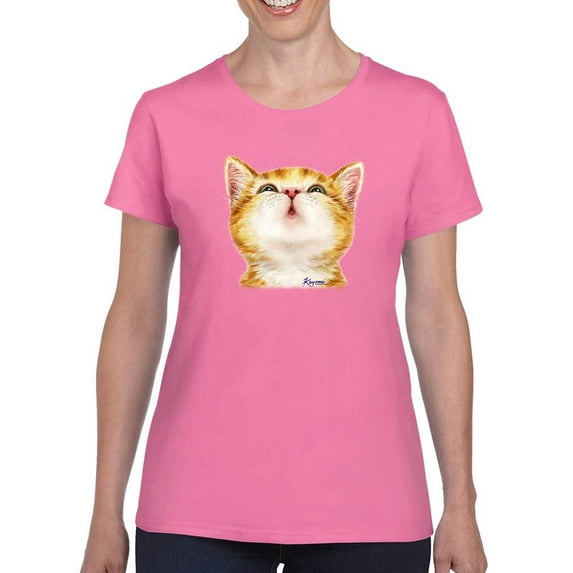 Meowing Kittens T-Shirt Women -Kayomi Harai Designs, Female XX-Large
