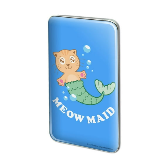 Meowmaid Cat Mermaid Funny Humor Metal Rectangle Lapel Hat Pin Tie Tack Pinback