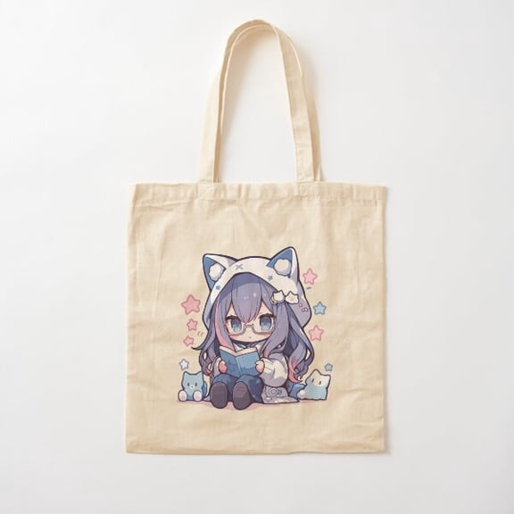 Meowsterpiece Reading Cotton Tote Bag Canvas Tote Bag, Family Gift For Mother, Her