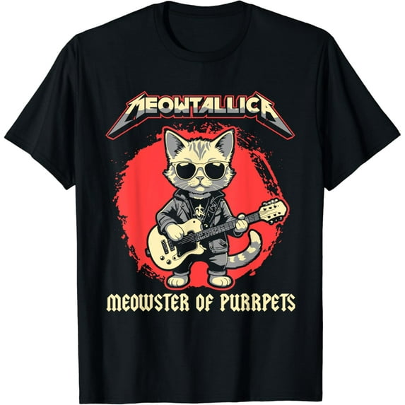 Meowtallica Meowster Of Purrpets - Funny Cat T-Shirt