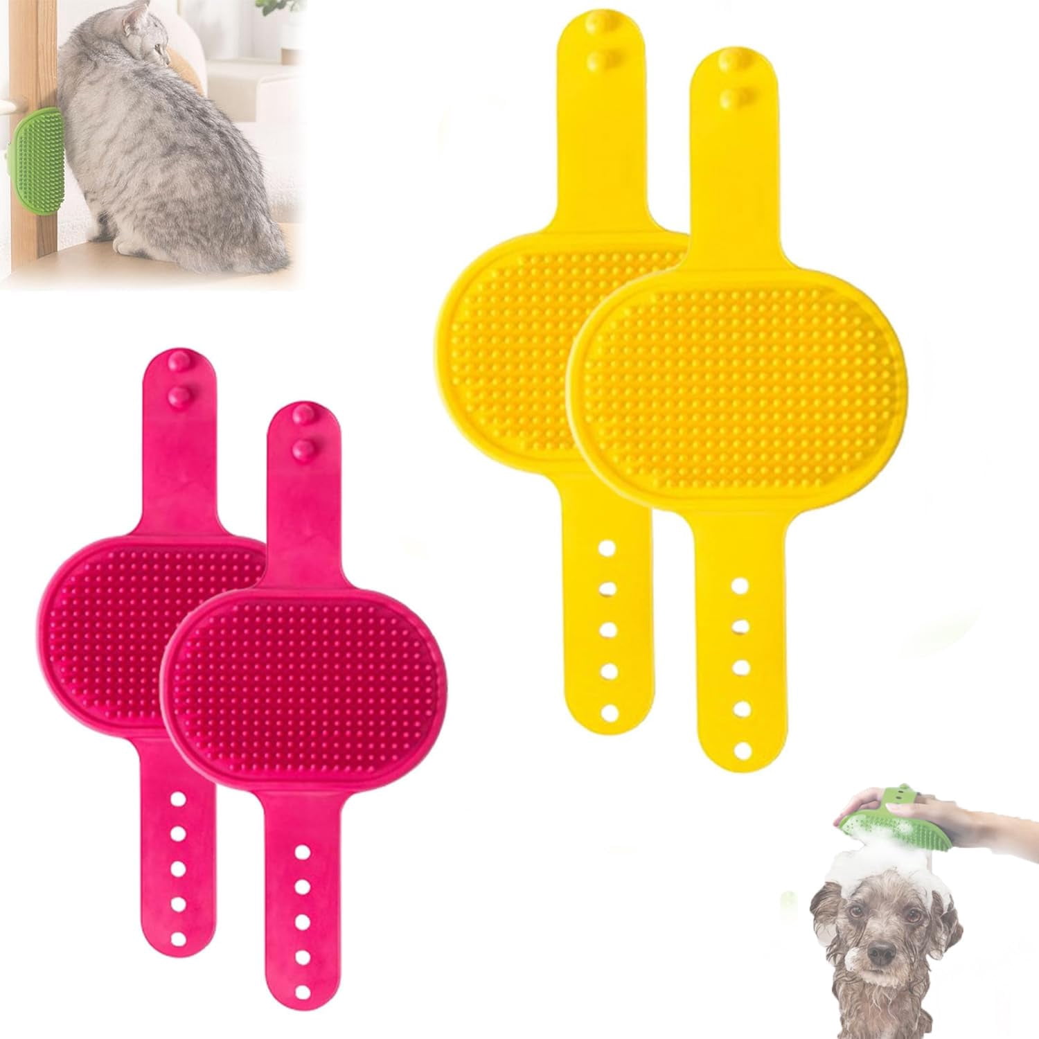 Meowvo Silicone Grooming Strap Pad for Cats, Silicone Grooming Strap ...
