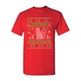 thumbnail image 1 of Meowy Cat Animals Pet Ugly Christmas DT Adult T-Shirt Tee, 1 of 2