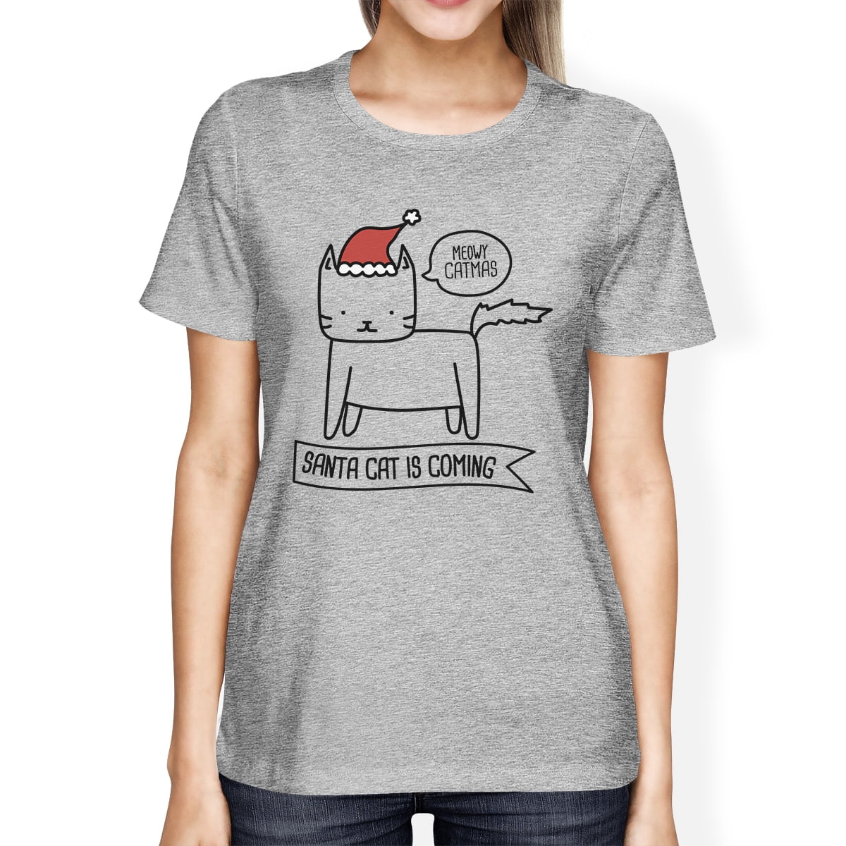 Santa Cat Is Coming T-Shirt Santa Cat Is Coming T-Shirt
