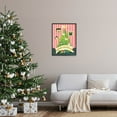 thumbnail image 1 of Meowy Christmas Cat Tree Holiday Graphic Art Black Framed Art Print Wall Art, 1 of 5