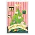 thumbnail image 1 of Meowy Christmas Cat Tree Holiday Graphic Art Unframed Art Print Wall Art, 1 of 5