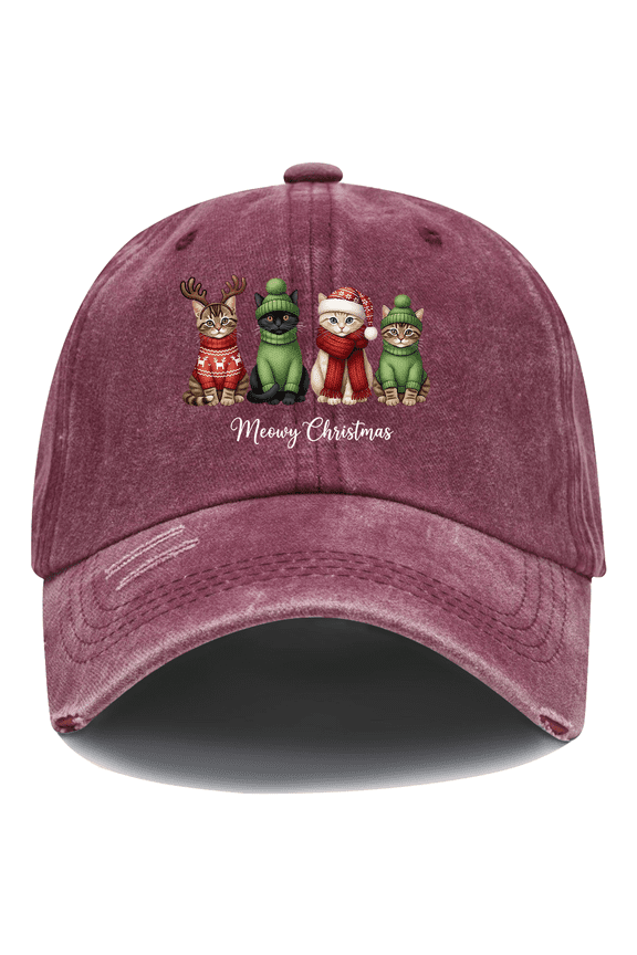 Meowy Christmas Hat, Meowy Christmas Cap