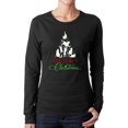 thumbnail image 1 of Meowy Christmas Tree - Women's Word Art Long Sleeve T-Shirt, 1 of 2