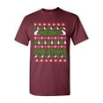 thumbnail image 1 of Meowy Christmas Ugly Xmas Cat Meow Pets Funny Humor DT Adult T-Shirt Tee, 1 of 2