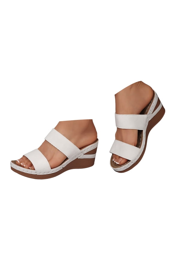 2025 Platform Sandals for Women Fashion Wedges Slip on Shoes Open Toe Espadrilles Slide Heels