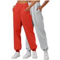 thumbnail image 1 of Mepaouo 2Pcs Womens Fleece Lined Sweatpants High Waisted Pull on Baggy Cinch Bottom Jogger Sizes S-3X, 1 of 4