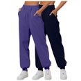 thumbnail image 1 of Mepaouo 2Pcs Womens Fleece Lined Sweatpants High Waisted Pull on Baggy Cinch Bottom Jogger Sizes S-3X, 1 of 4