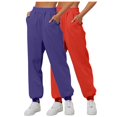 thumbnail image 1 of Mepaouo 2Pcs Womens Fleece Lined Sweatpants High Waisted Pull on Baggy Cinch Bottom Jogger Sizes S-3X, 1 of 4