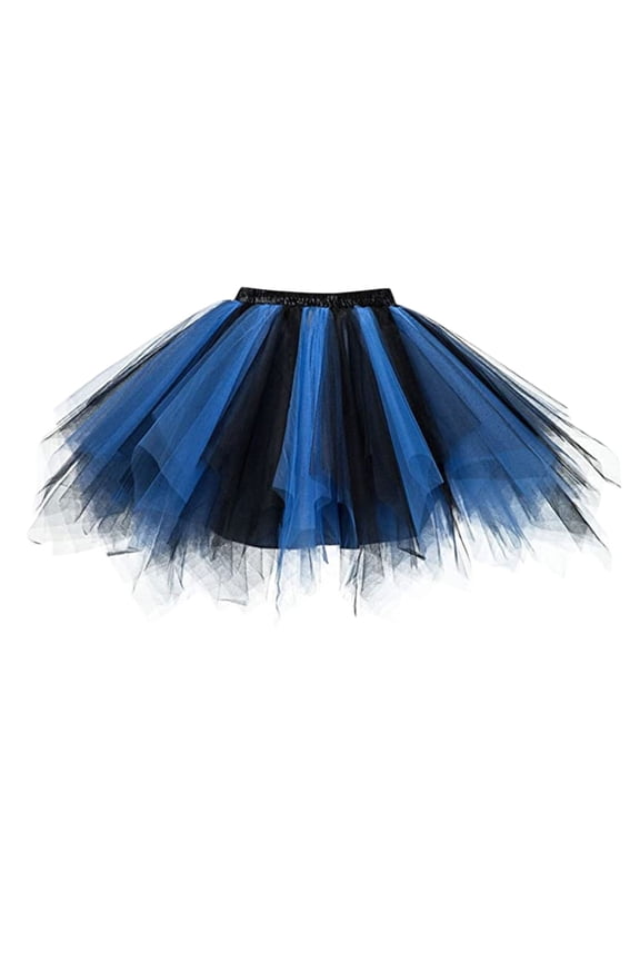 Adult Women 80's Tutu Skirt Layered Tulle Petticoat Dance Ballet Carnival Rave Running Dress