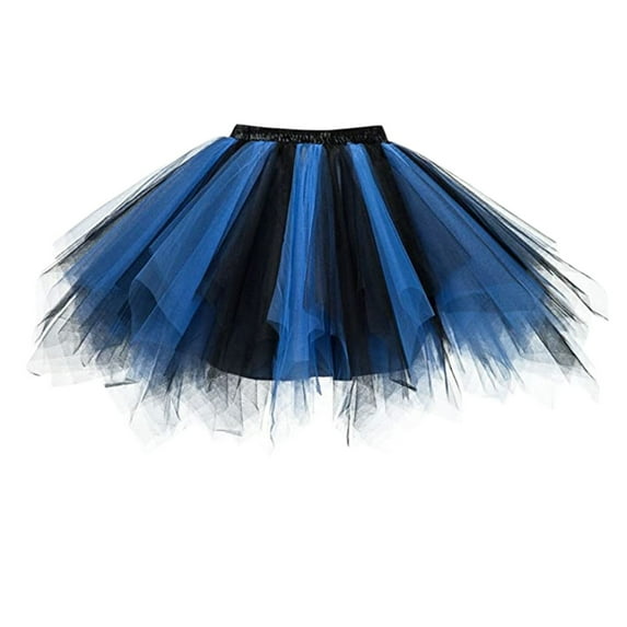 Mepaouo Adult Women 80's Tutu Skirt Layered Tulle Petticoat Dance Ballet Carnival Rave Running Dress