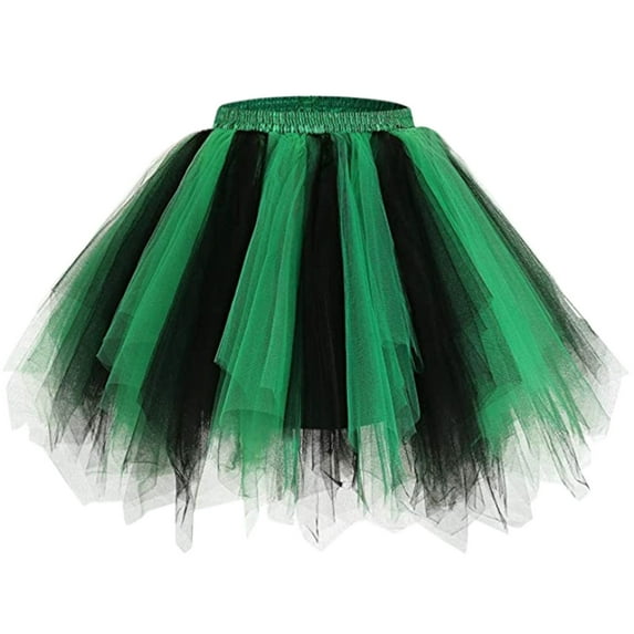 Mepaouo Adult Women 80's Tutu Skirt Layered Tulle Petticoat Dance Ballet Carnival Rave Running Dress