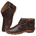 thumbnail image 1 of Mepaouo Ankle Boots for Women No Heel Arch Support Booties Side Zipper Vintage Slip on Flat Walking Shoes Brown 6.5, 1 of 3