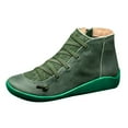 thumbnail image 1 of Mepaouo Arch Support Ankle Boots for Women No Heel Side Zipper Damping Outdoor Shoes Sneakers(Green,6), 1 of 4