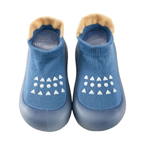 Mepaouo Baby Boys Girls Sock Shoes Toddler Soft Rubber Sole Sneakers Infant Non Slip Indoor Slippers Blue