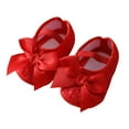 thumbnail image 1 of Mepaouo Baby Girls Mary Jane Flats with Bowknot Soft First Walkers Crib Shoes 0-15Months, 1 of 6