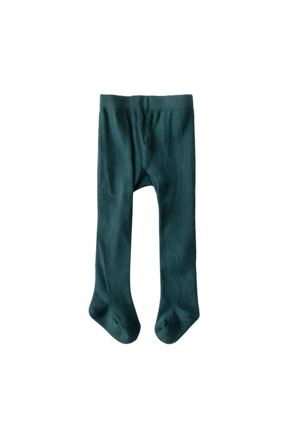 Baby Girls Tights Leggings Cable Knit Toddler Winter Socks Newborn Cotton Stockings Pants Green 9-18 Months